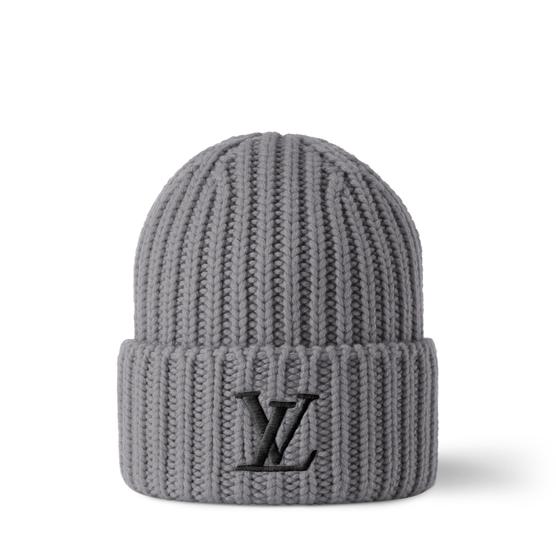 LOUIS VUITTONニット帽グレー louis-vuitton--